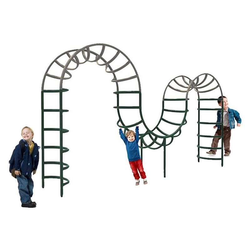 Lil Daredevils Curvy Monkey Bars Playset - 430 x 75 x 260 cm Black