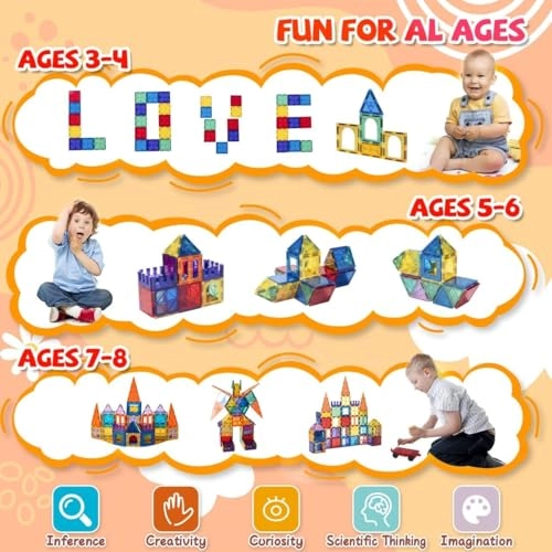 Magnetic Building Tiles - 100 pcs