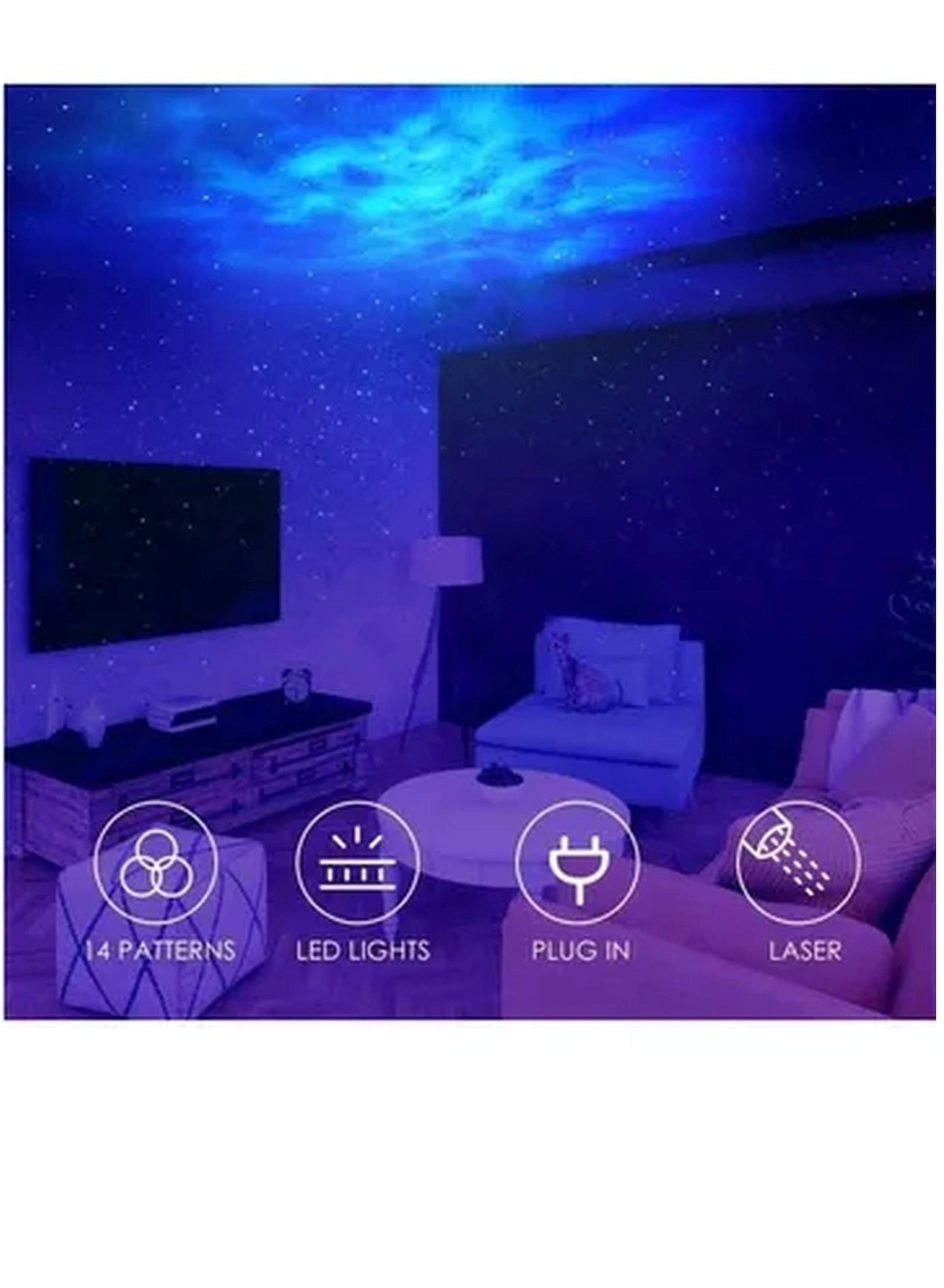 Starry Sky Projector - 3 In 1 White
