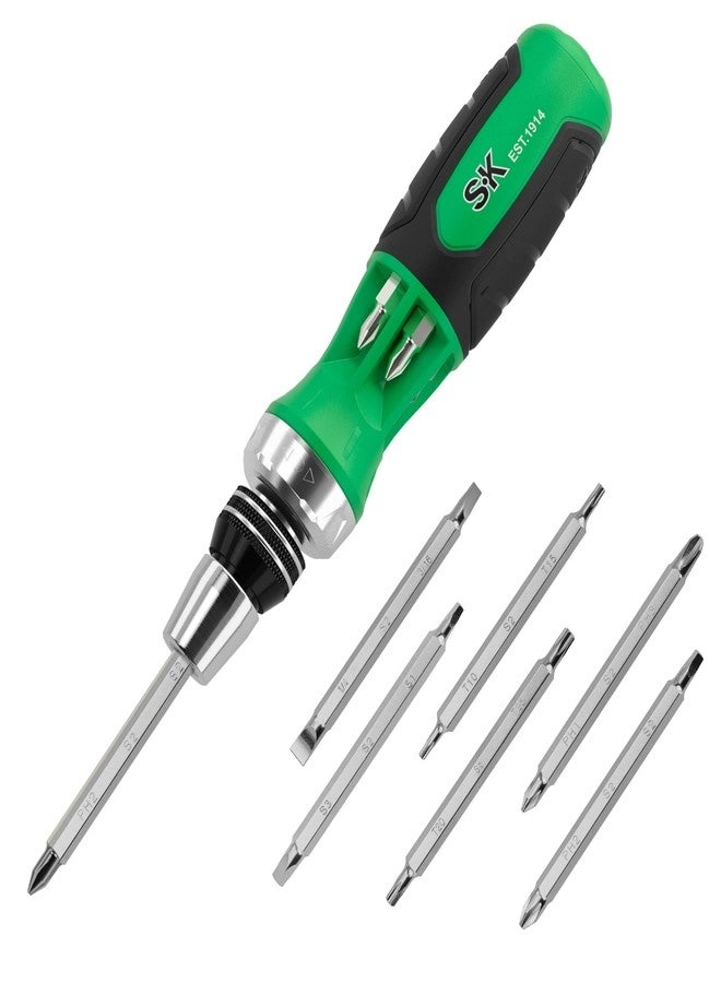 SK 216-P Ratcheting - 12-in-1 Multi-Bit Screwdriver (12 Pcs)