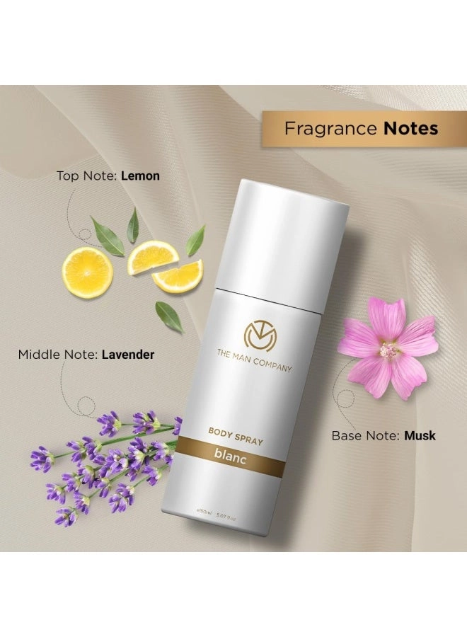 Deodorant for Men - Blanc, Fire, Night & Oud 150ml*4 Gift Set