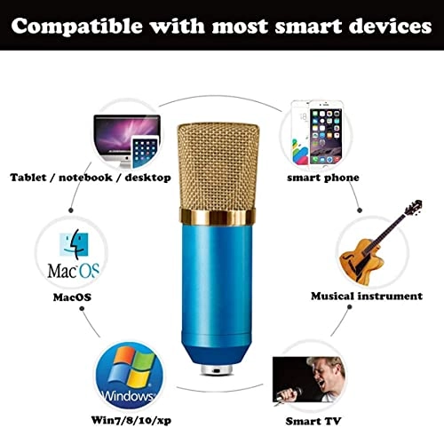 BM700 Kit USB+XLR Microphone Suspension Scissor Arm Stand + Shock Mount + Wind Screen Pop Filter + Mounting Clamp + USB Sound Card