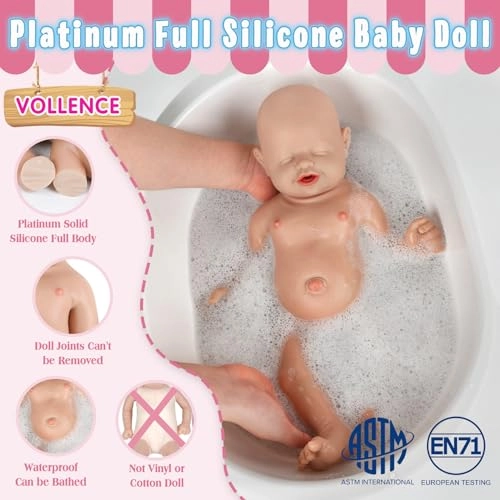 Sleeping Baby Doll - 16 inch Silicone Girl Skin Color Ages 3+