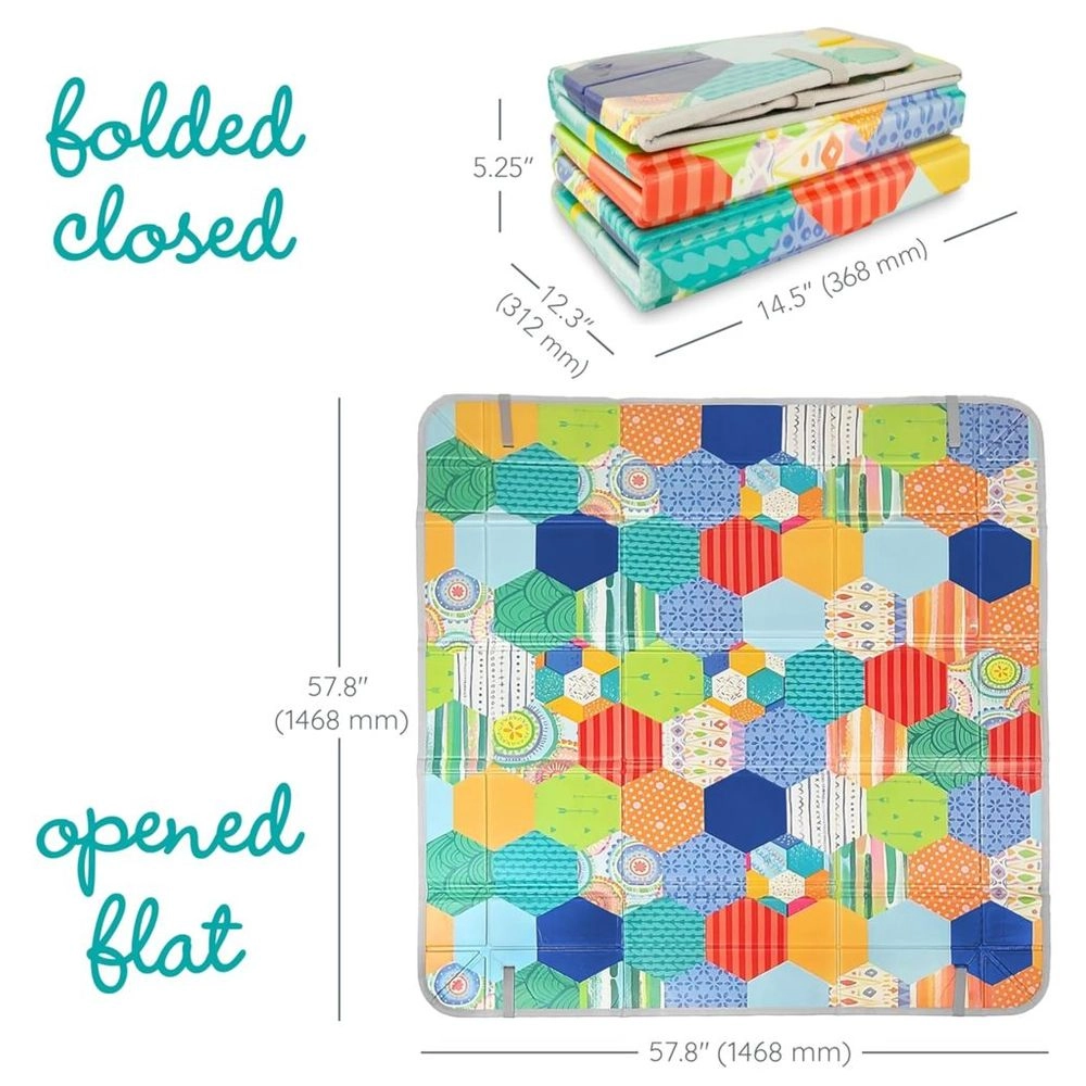Foldable Soft Foam Mat - boho 0 Months