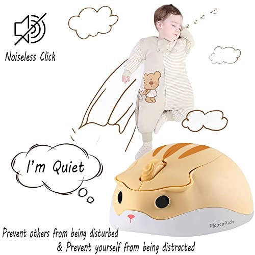 Cute Hamster Shaped Animal Mouse - Wireless