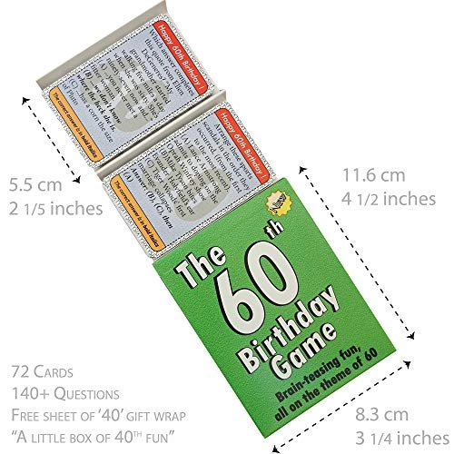 60th Birthday Game - English Kid,Teen,Adult