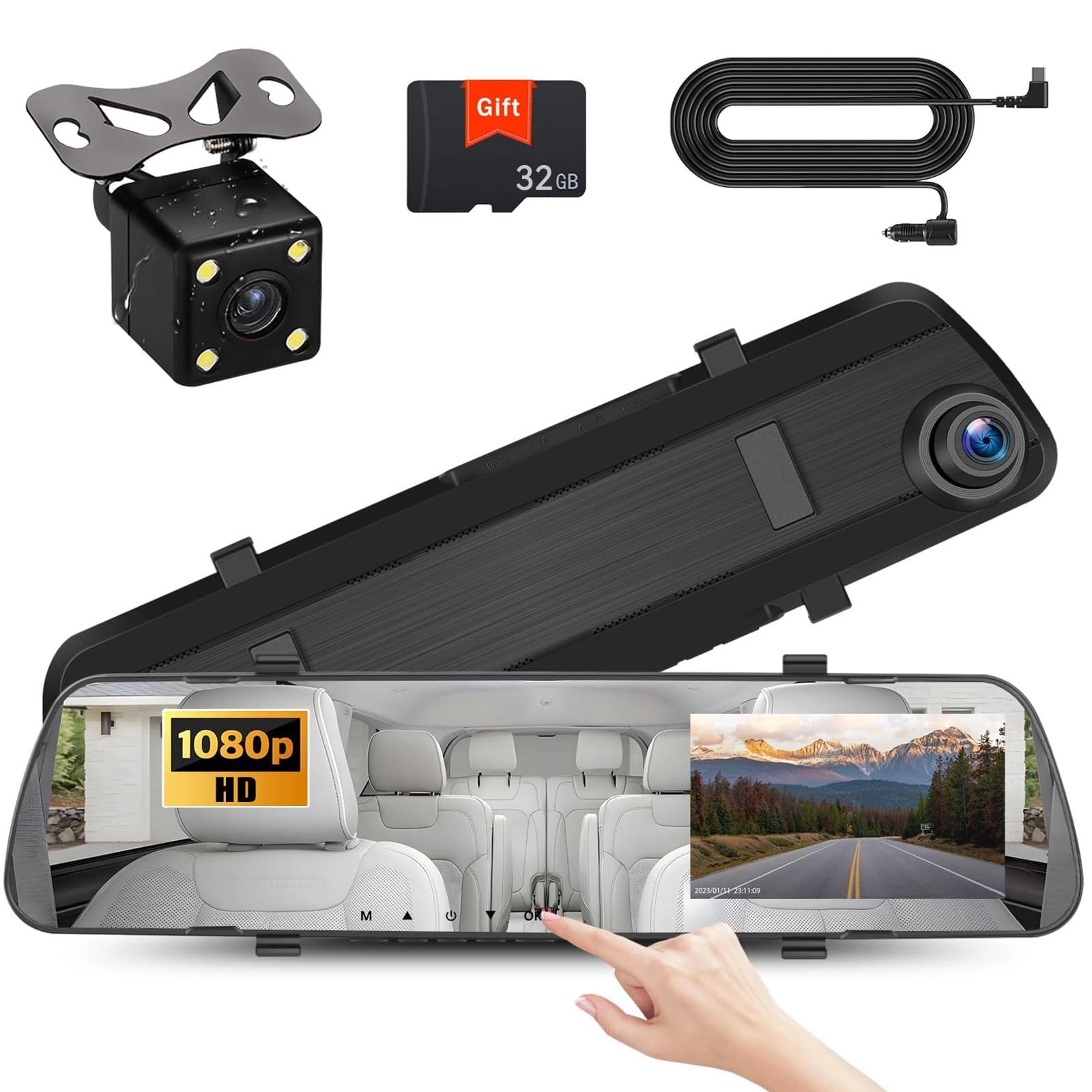 Mirror Dash Cam - 1080p 30FPS