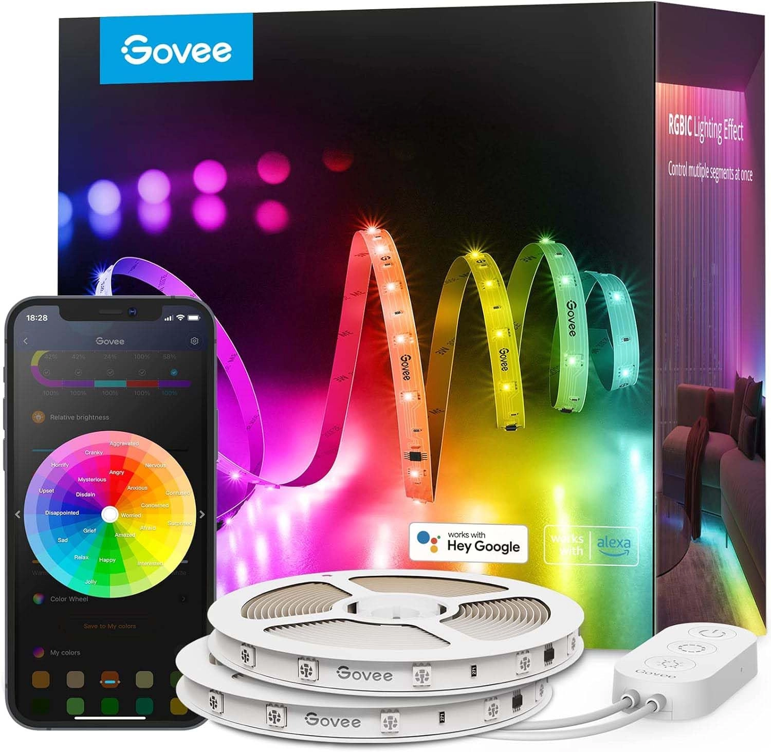 Govee RGBIC LED Strip Lights - 100ft