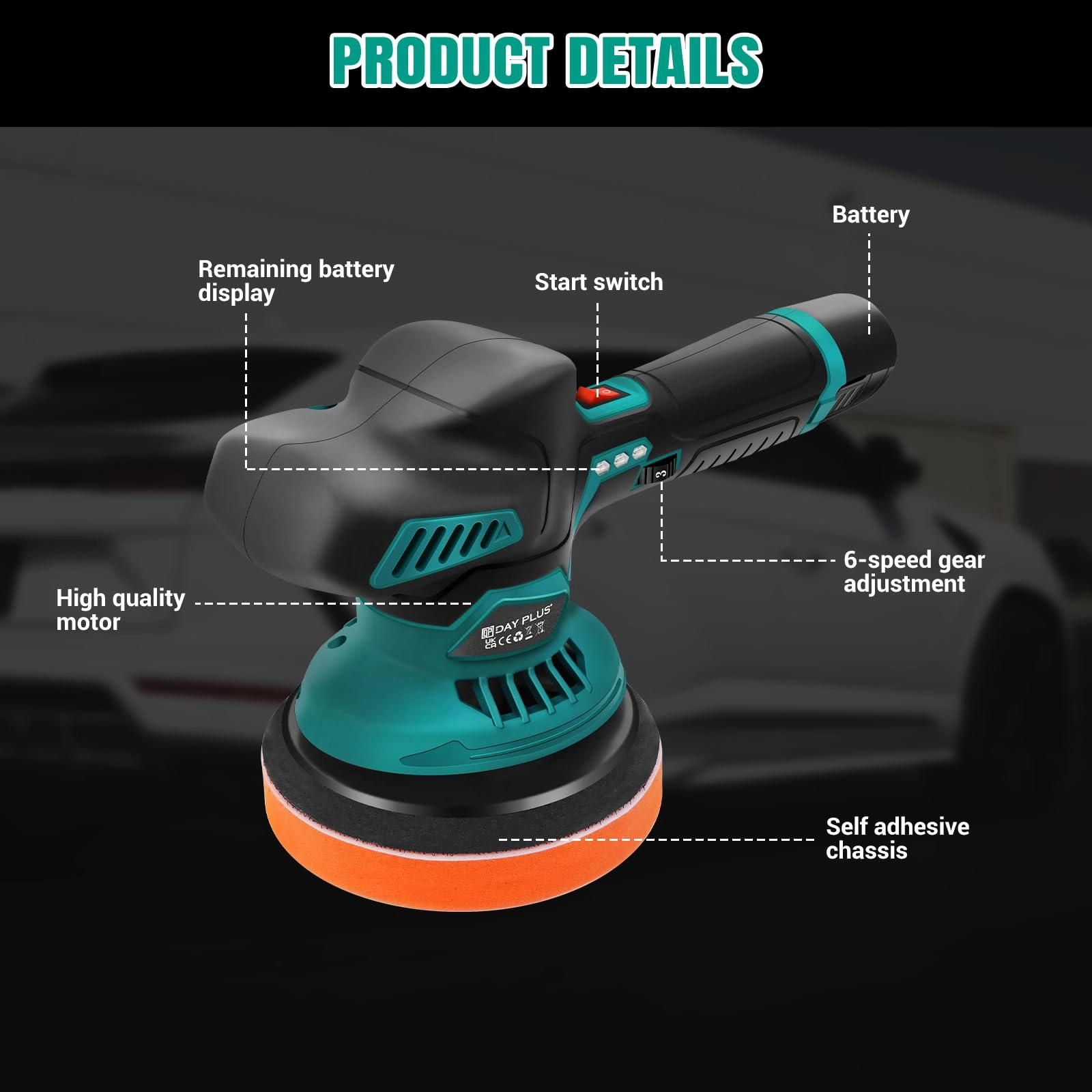 Cordless Buffer Polisher - 800W 125mm-150mm