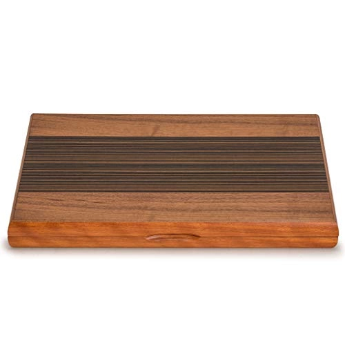 Wood Inlay Backgammon Game Set - Brown Acrylic