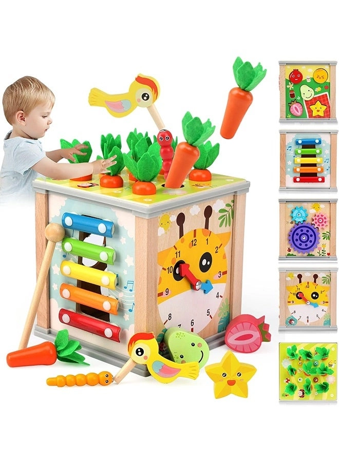 JCB CHIC Wooden Activity Cube