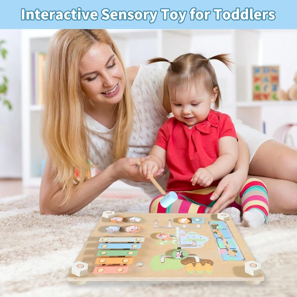 Double Sided Wooden Busy Board - 2 years+