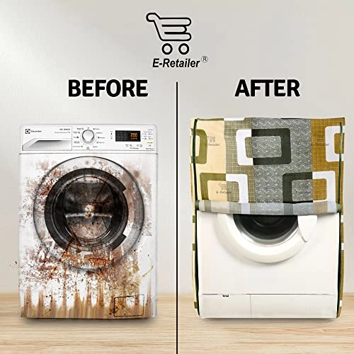 Front Load Washing Machine Cover - 8KG Polyester Green