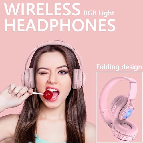 Kids Bluetooth Headphones - 85db Bluetooth 5.0 Pink