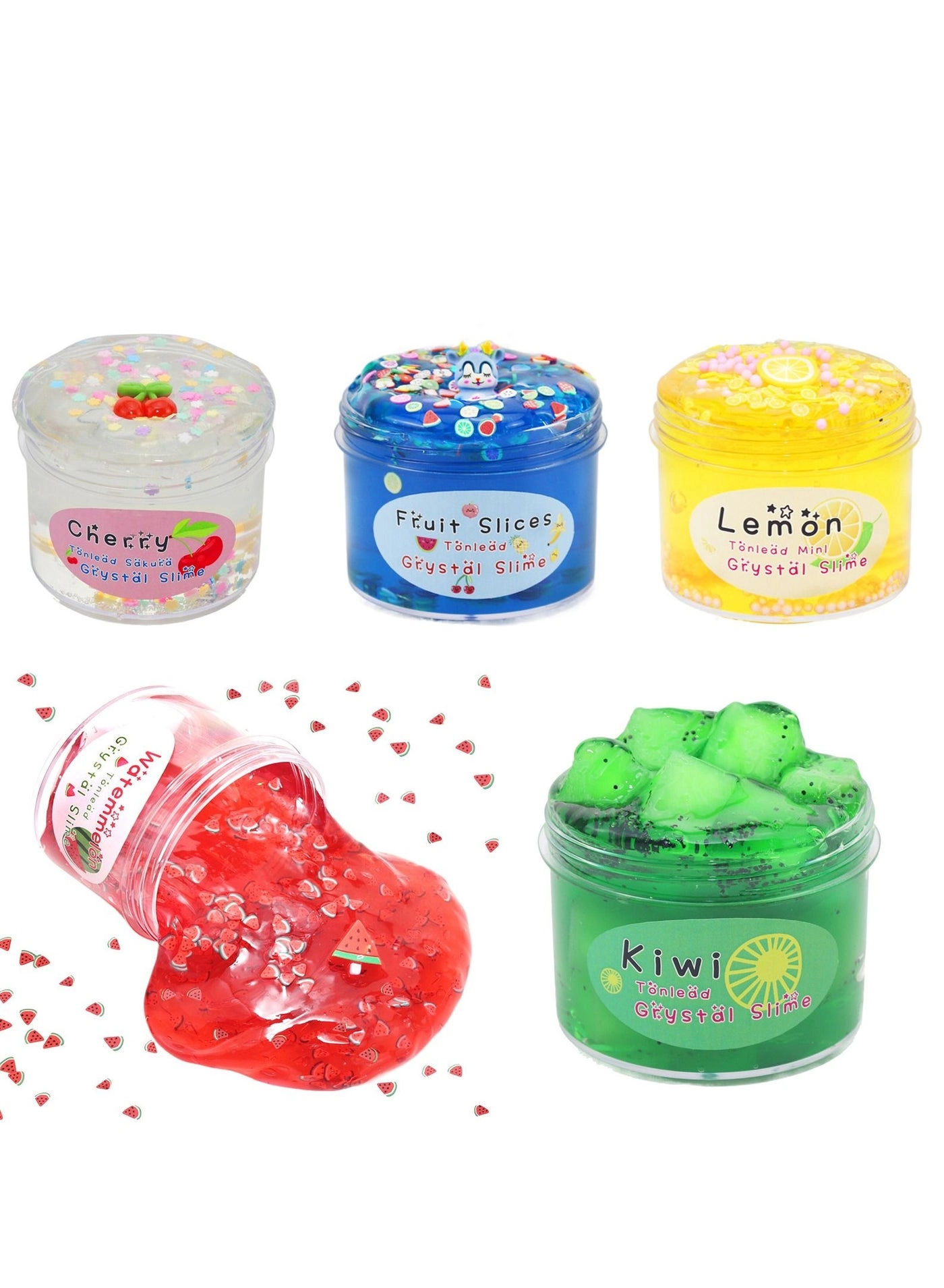 Clear Slime Crystal Putty - 5 pcs