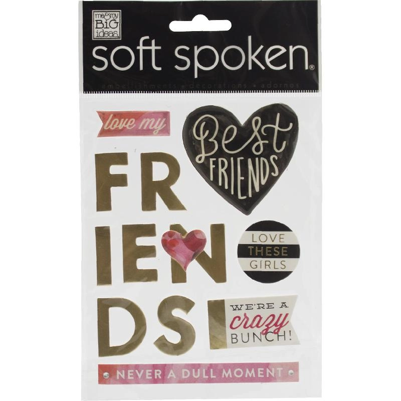 me & my BIG ideas Soft Spoken - Adhesive Paper/Foam 12 Pieces