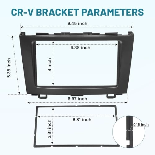 Double DIN Radio Dash Kit - Honda CRV 2007-2011 W/Radio Wire Harness