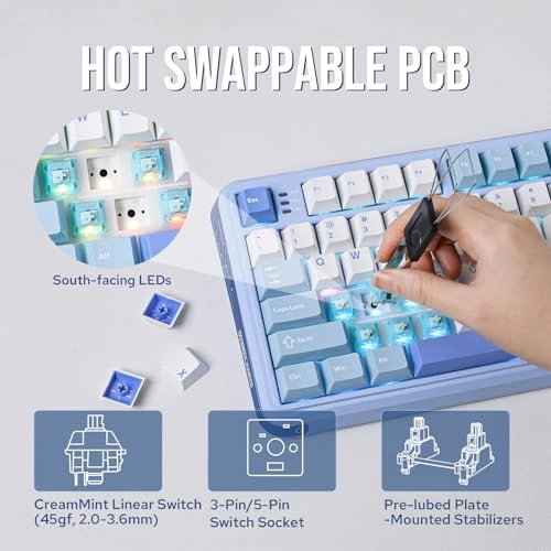 Vibe75 - 75% 2.4 GHz wireless, Bluetooth, USB-C