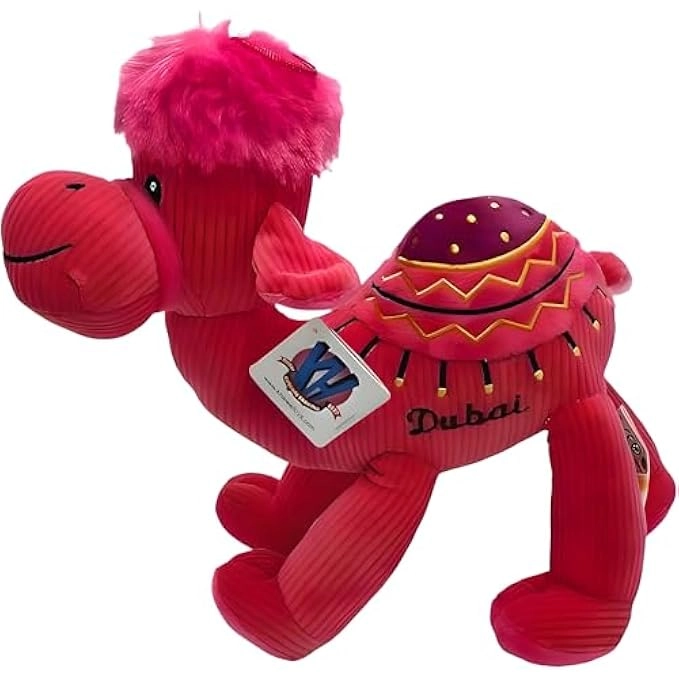 FITTO Camel Stuffed Plush Toy - 20 cm Pink Cotton