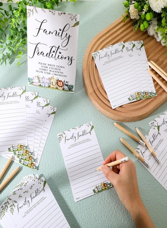 Family Traditions Standing Sign - 61 Pieces + Family Traditions Activities Cards + Pencils