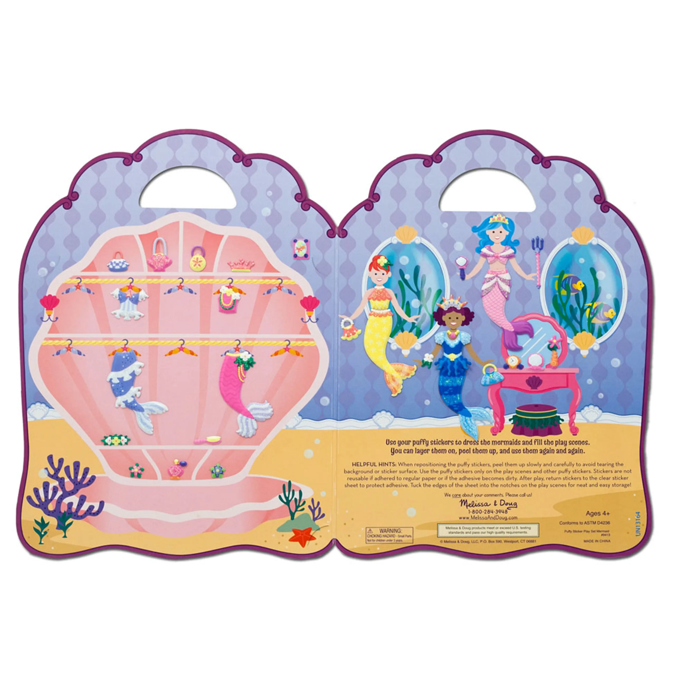 Mermaid Activity Sticker Book 65 pcs