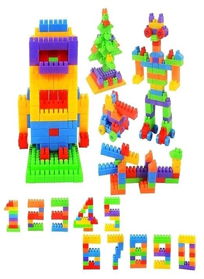 Plastic Hexagon Shape Building Blocks - 100 pcs