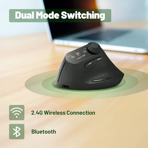 Smart OLED Vertical Mouse - Wireless