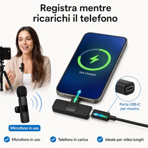 Wireless Lavalier USB Microphone
