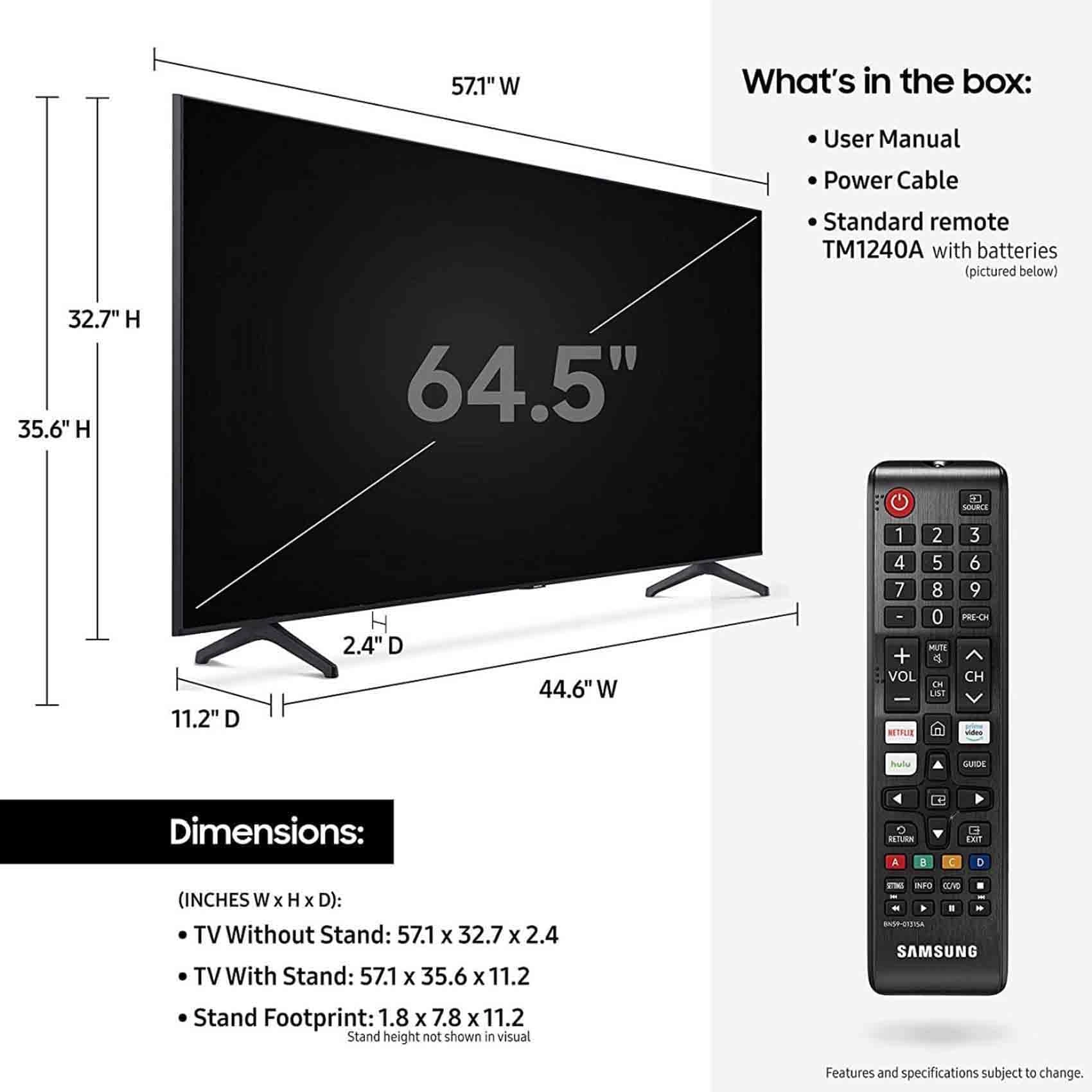 UA65AU7000UXZN - 65 Inch
