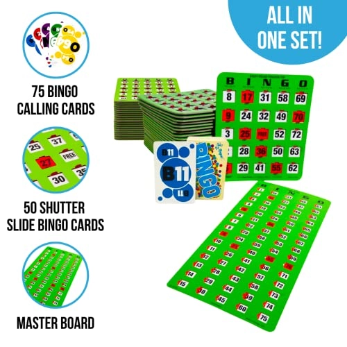 Jumbo Bingo Cards - Reusable 50 Playing Cards