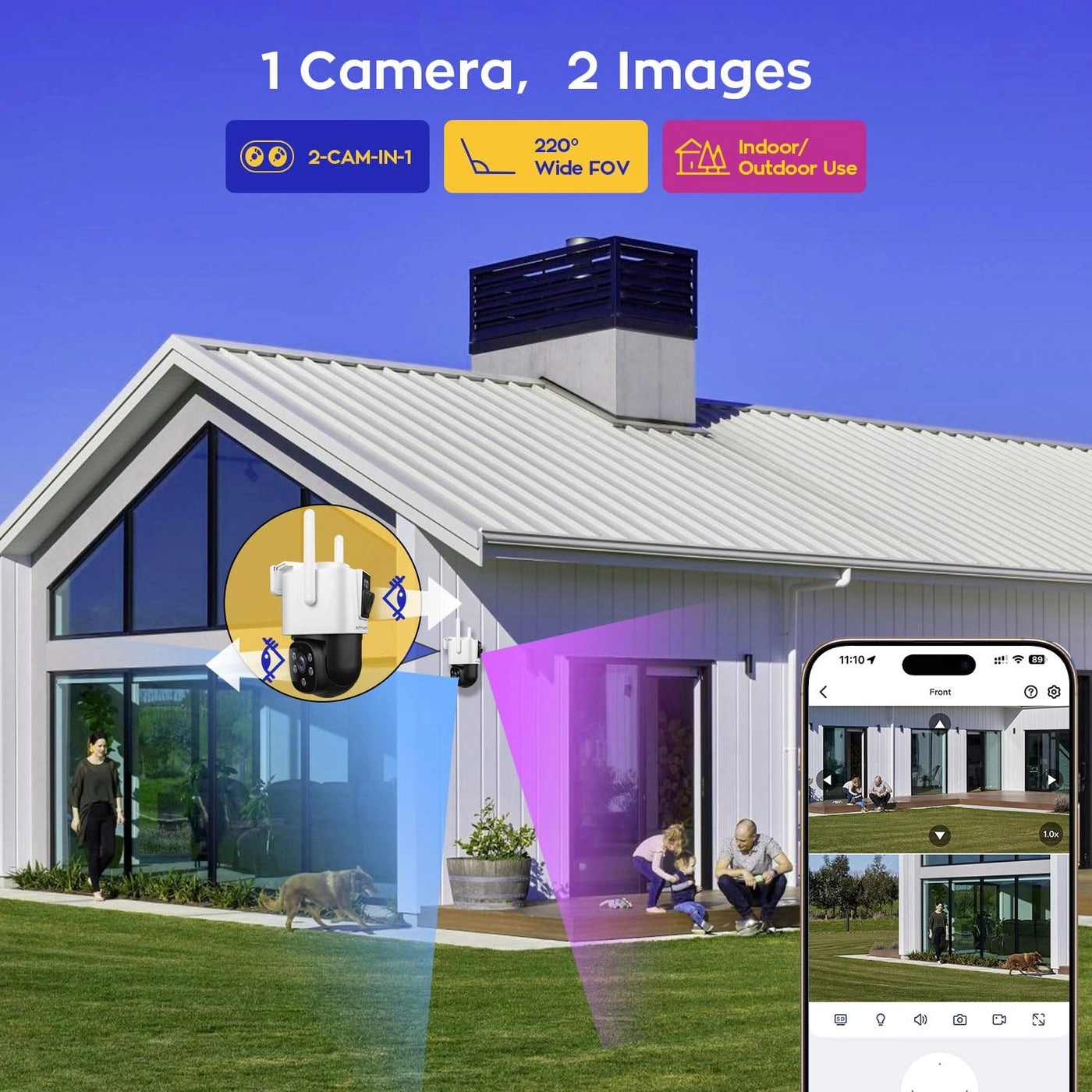 Dual-Lens Security Camera 4MP QHD