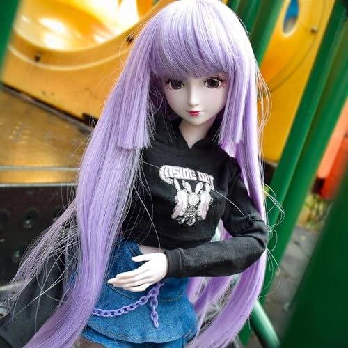 Ball Jointed BJD Doll - 56cm Plastic Purple