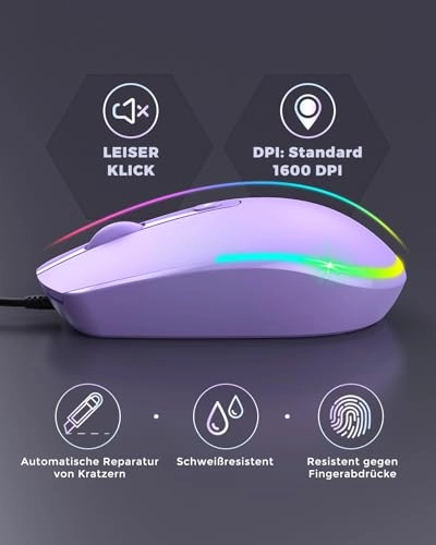 Wired LED RGB Backlit Mouse - USB