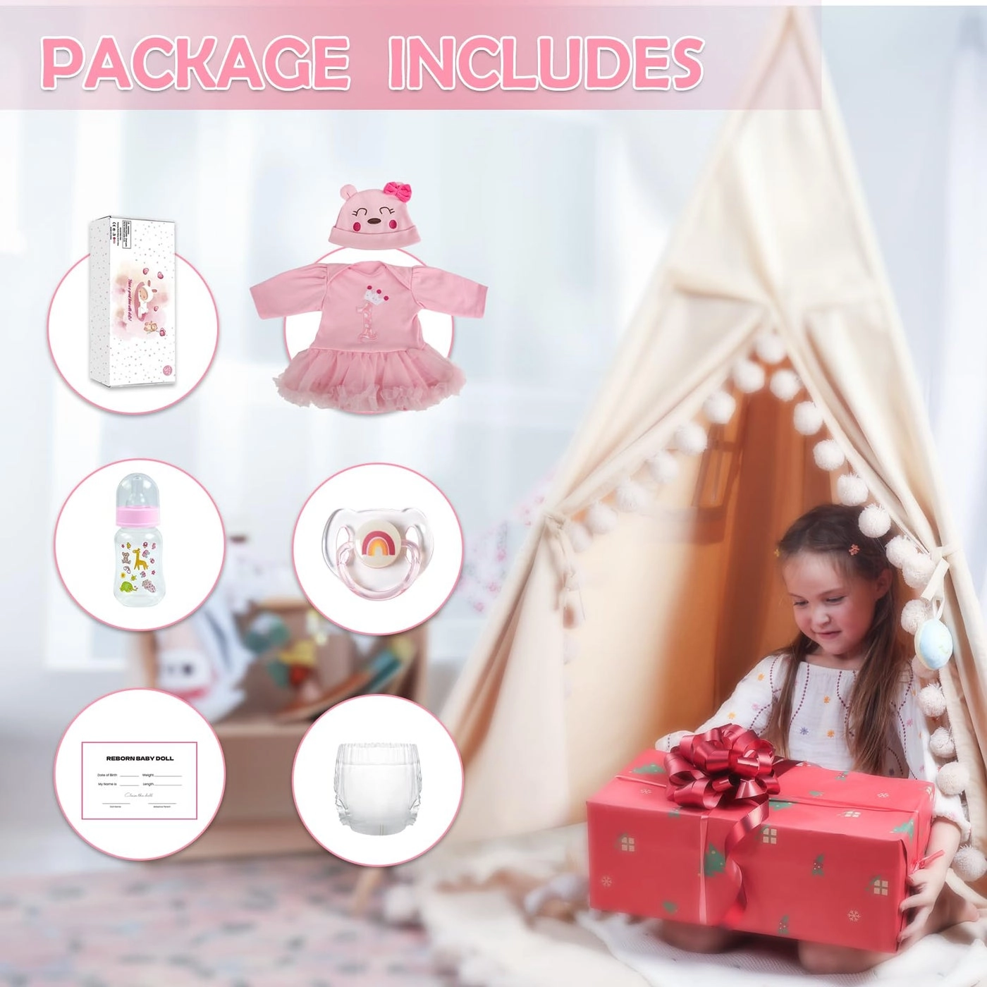 Little Lucy Reborn Baby Doll - 20 Inch Soft Body Girl Ages 3+