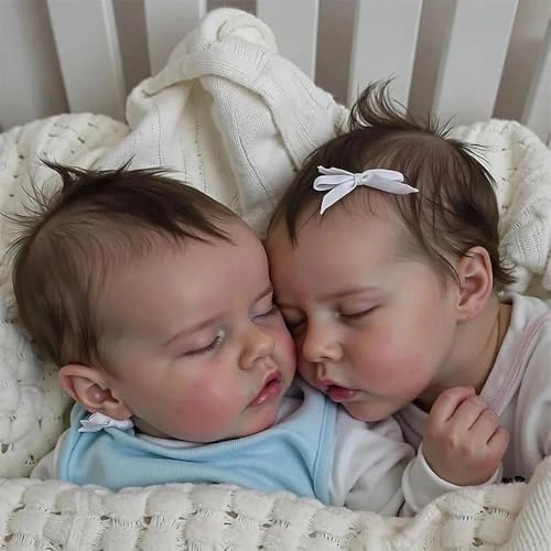 Reborn Baby Doll - 18 inch Silicone Boy and Girl Ages 3+ Bundle