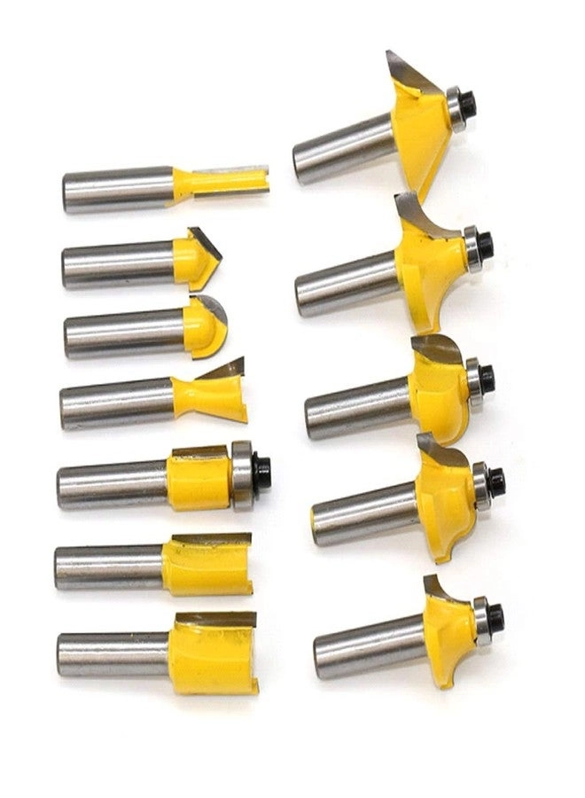 uptodateproducts Router Bit Set - 6mm 1/4" 12pcs