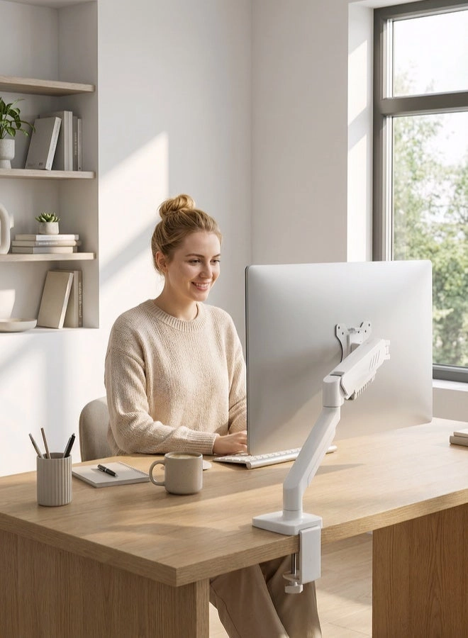 Desktop display single arm bracket - 13-34 inch 75x75/100x100mm