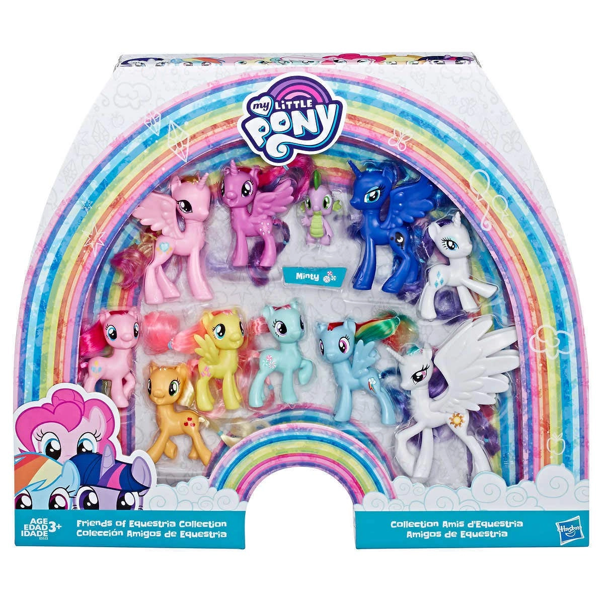 My Little Pony Minty + Twilight Sparkle + Rainbow Dash + Fluttershy + Rarity + Pinkie Pie + Applejack + Princess Celestia + Princess Luna + Princess Cadance + Spike - Friends of Equestria Collection - 11 pcs
