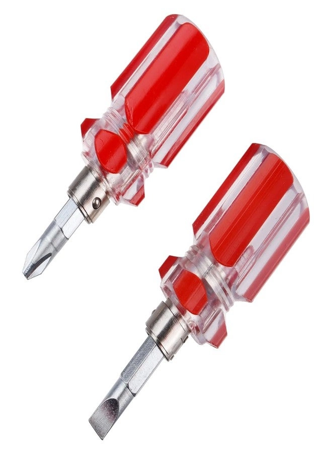 Stubby Magnetic Slotted and Phillips Screwdriver Set (5 Pcs)