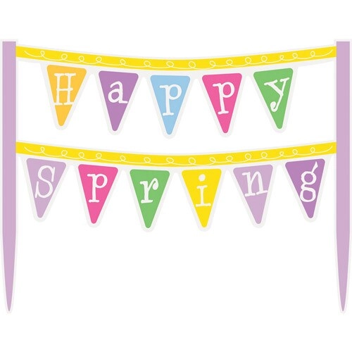 Party Zone Happy Spring Cake Banner