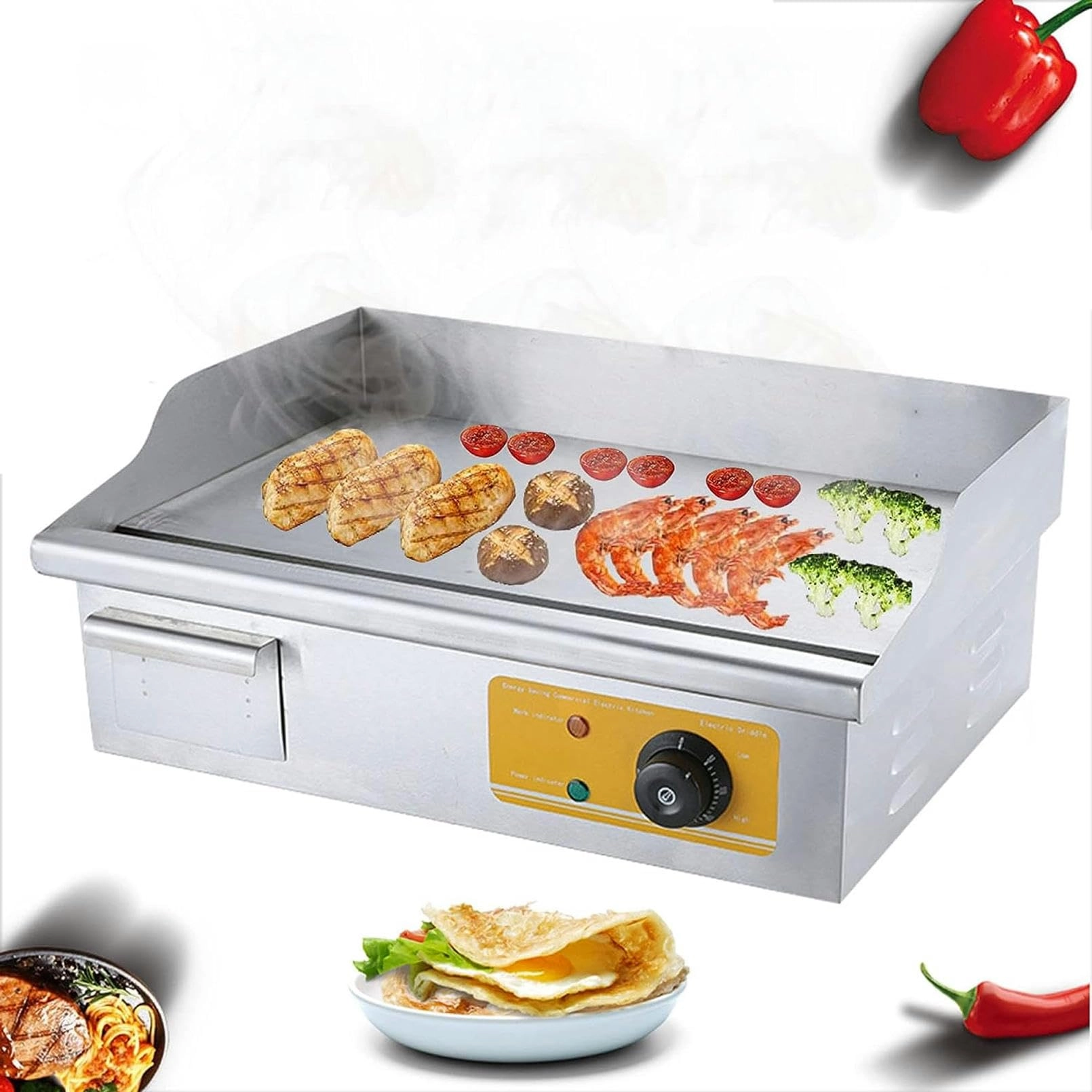 Electric Countertop Griddle - 636*365*9mm/25*14.37*0.35 cm