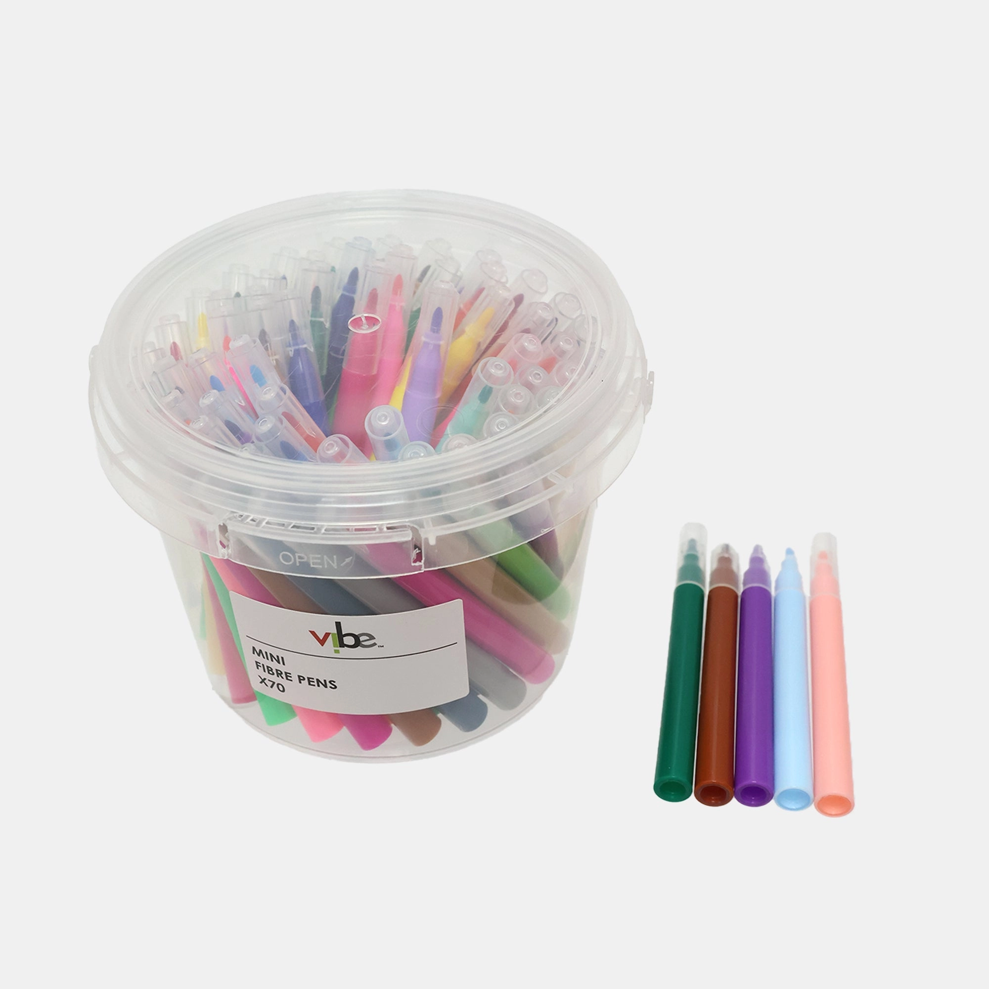 Vibe Mini Fibre Pens - 70‑Colour