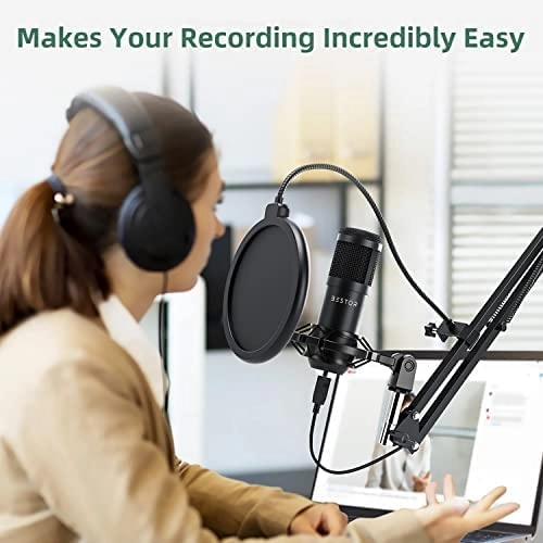 USB Condenser Microphone Kit - USB Microphone 192kHZ/24bit Cardioid