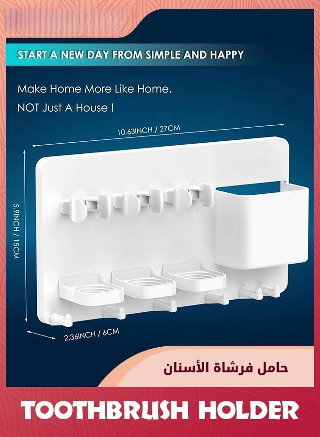 Toothbrush Holder - Wall Mounted 3 slots
