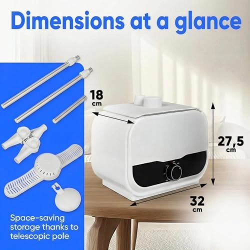 Upright Garment Steamer - 1400W Automatic Inflatable Form