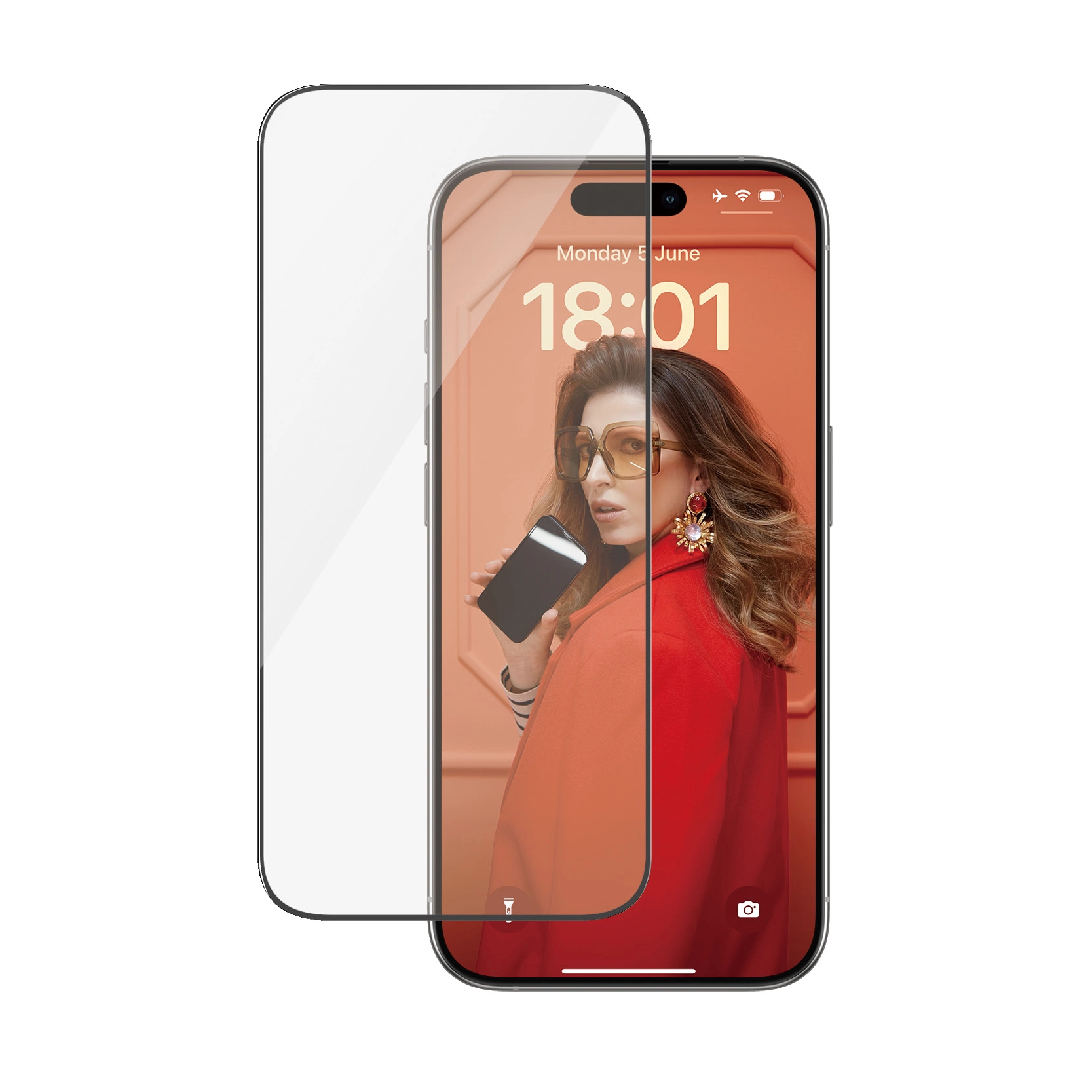 Ultra-Wide Fit Clear Screen Protector for iPhone 15 Pro