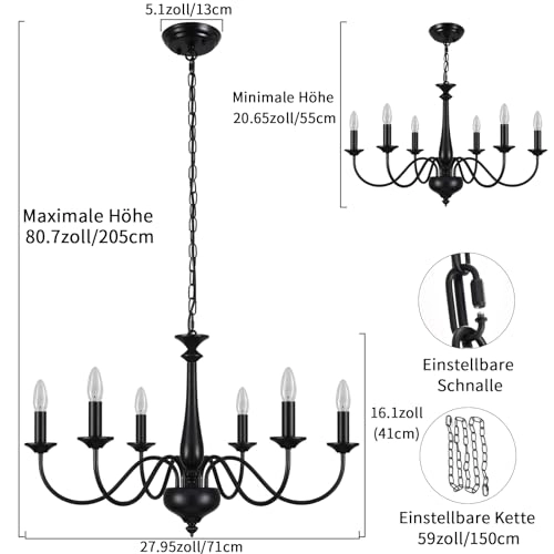 LY-D0129-6-B - 20.65 inches / 55 cm to 80.7 inches / 205 cm