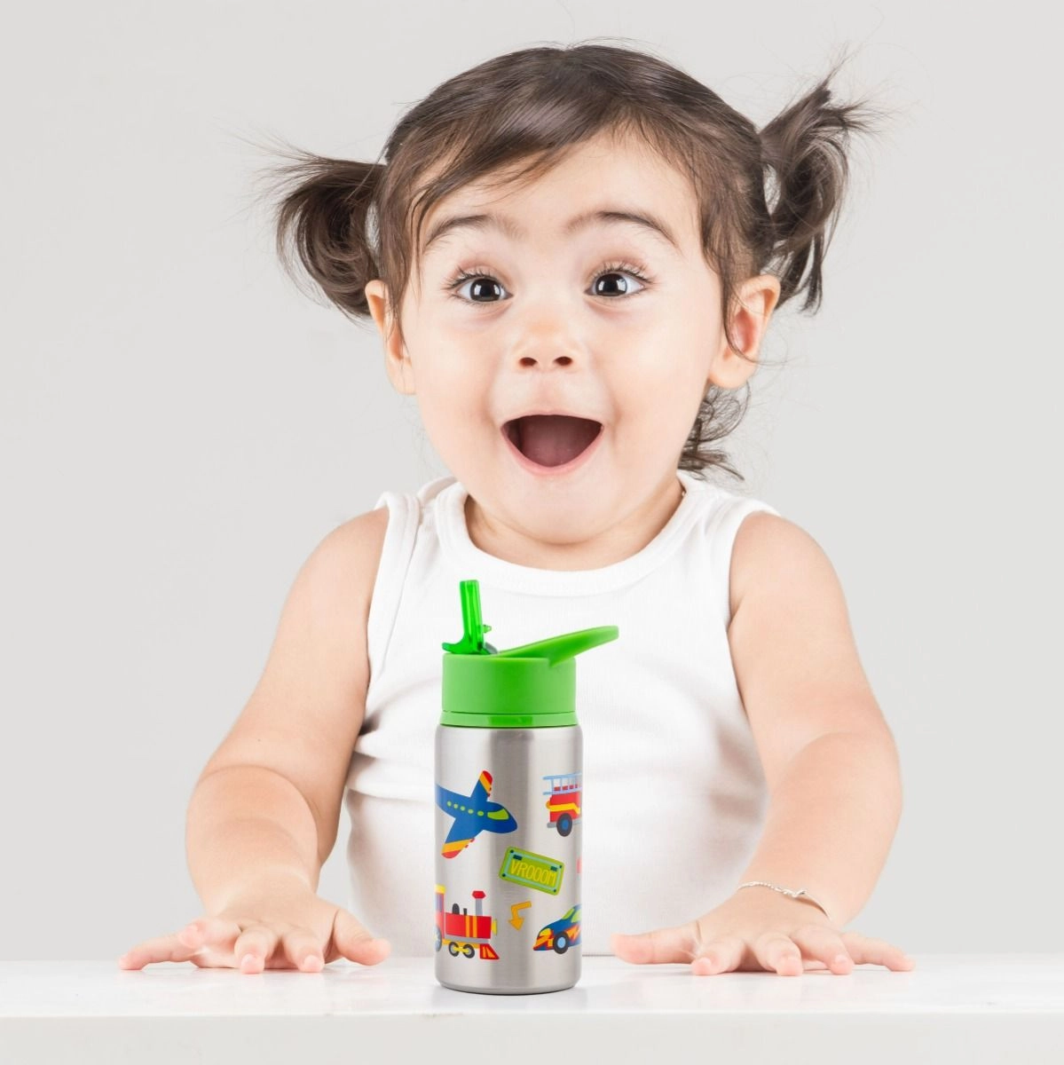 Stainless Steel Water Bottle Flip Top Spout 532 ml