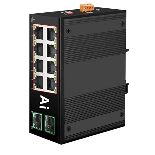 10-Port Ind | 8*PoE Gigabit+2*Uplink 8-Ports