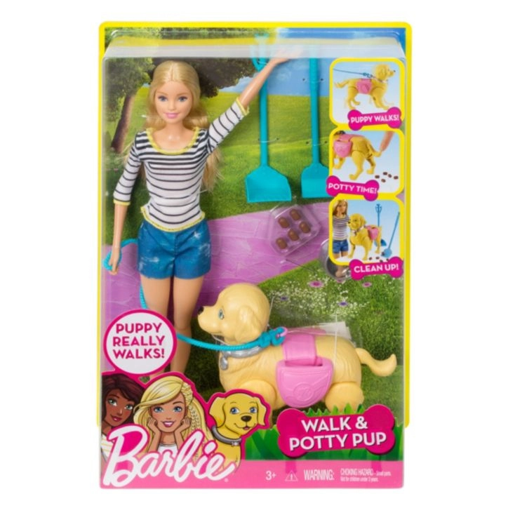 Mattel Barbie Walk & Potty Pup - DWJ68